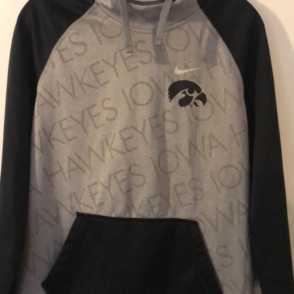 Nike Iowa Hawkeyes grey and black hoodie